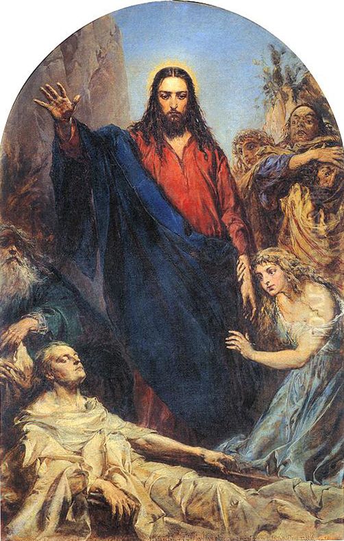 Lazarus' resurrection. Oil Painting by Jan Matejko