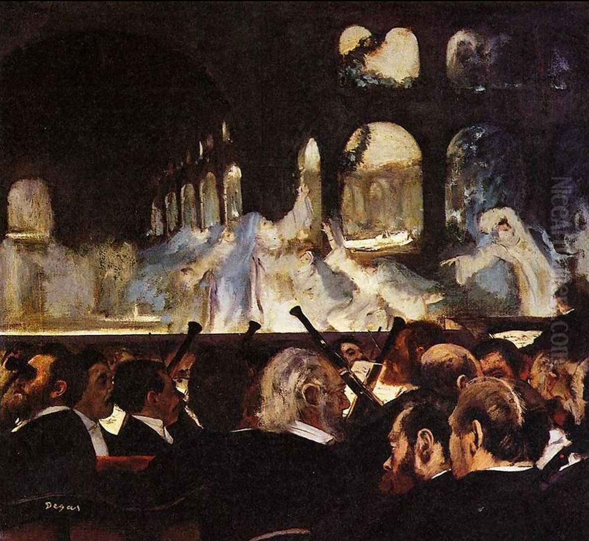 The Ballet Scene from Meyerbeer's Opera 'Robert le Diable' Oil Painting by Edgar Degas
