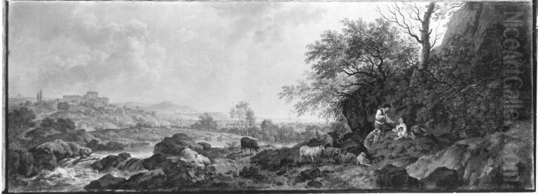 Weite Tallandschaft Oil Painting by Ferdinand Kobell