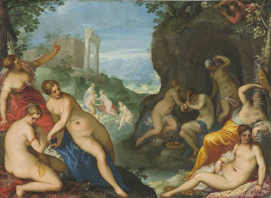 Diana und Aktaon Oil Painting by Hans Rottenhammer