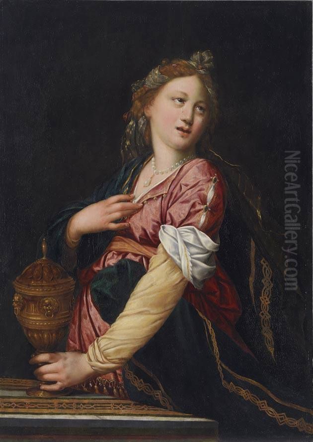 Die trauernde Artemisia Oil Painting by Joseph The Elder Heintz