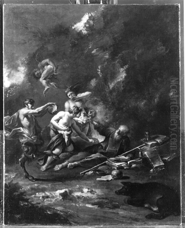 Die Versuchung des hl. Antonius Oil Painting by Sebastiano Ricci