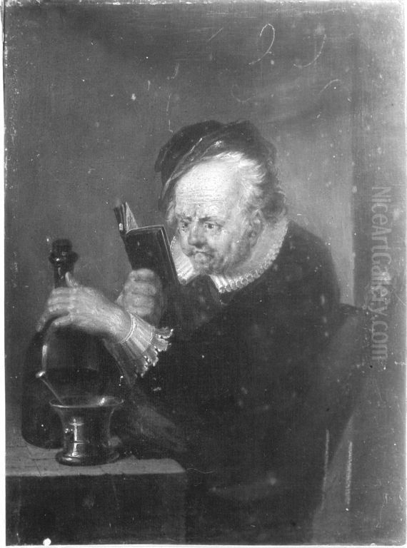 Ein Chemiker Oil Painting by Johann Peter Von Langer
