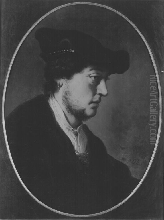 Brustbild einer Mannes Oil Painting by Jacob Adriaensz Backer