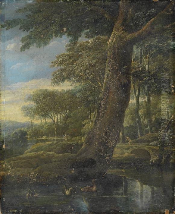 Baumlandschaft Oil Painting by Eglon van der Neer