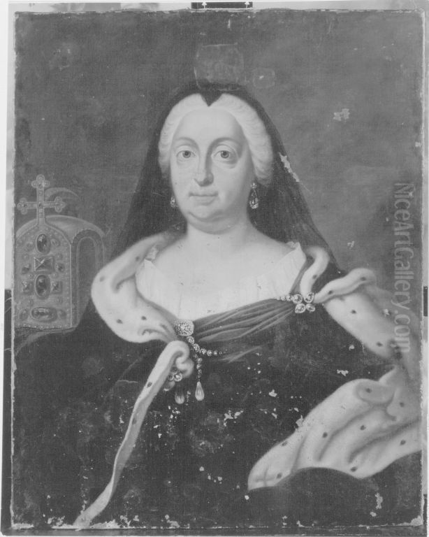 Bildnis der Maria Amalie von Osterreich, Witwe des Kaisers Karl VII. Oil Painting by Christian Winck