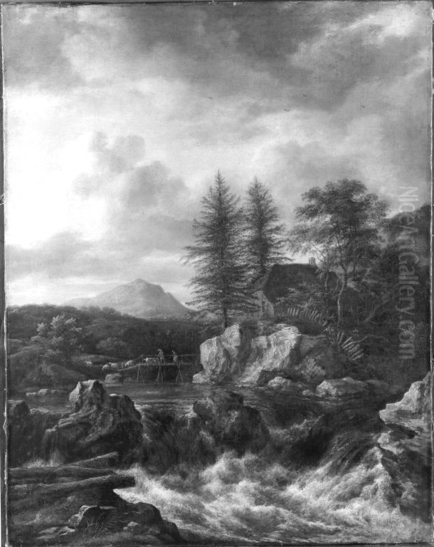 Nordische Landschaft mit Wasserfall Oil Painting by Jacob Van Ruisdael