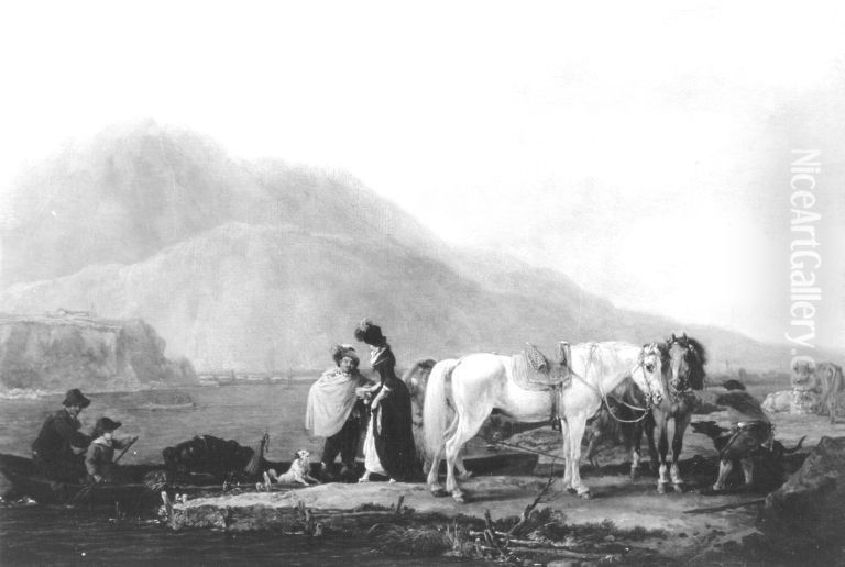 Uberfahrt uber den See Oil Painting by Wilhelm von Kobell (1766-1853)