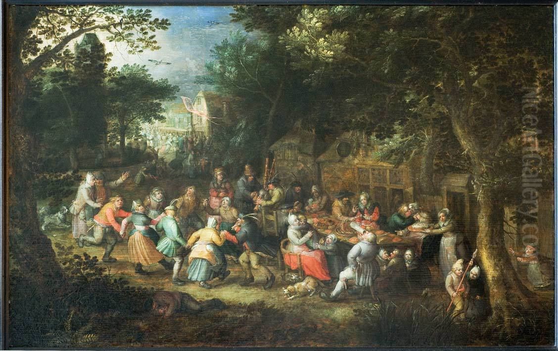 Eine Bauernkirmes Oil Painting by David Vinckboons I