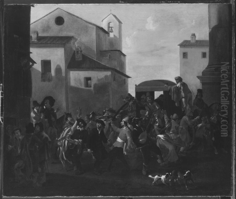 Fastnachtsbelustigung Oil Painting by Jan Miel