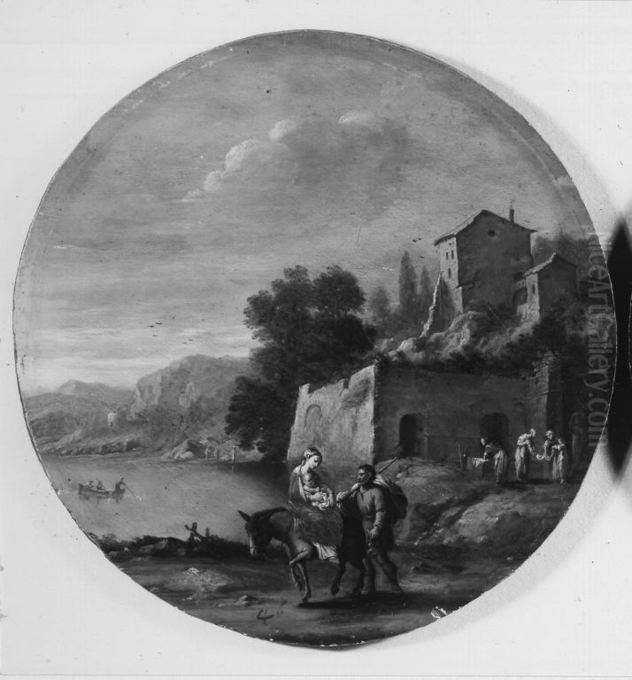 Flucht nach Agypten Oil Painting by Bartholomeus Breenbergh