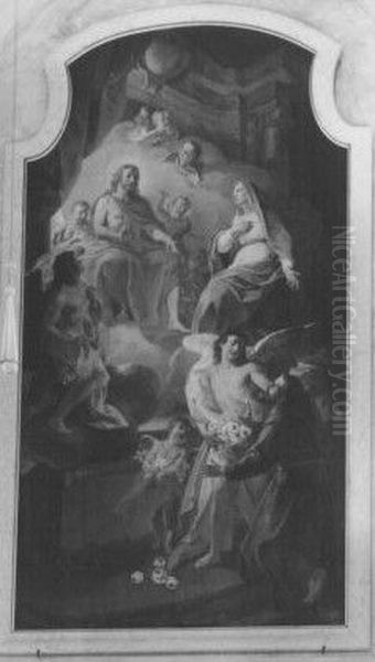 Christus erscheint dem hl. Franziskus von Assisi Oil Painting by Balthasar Augustin Albrecht