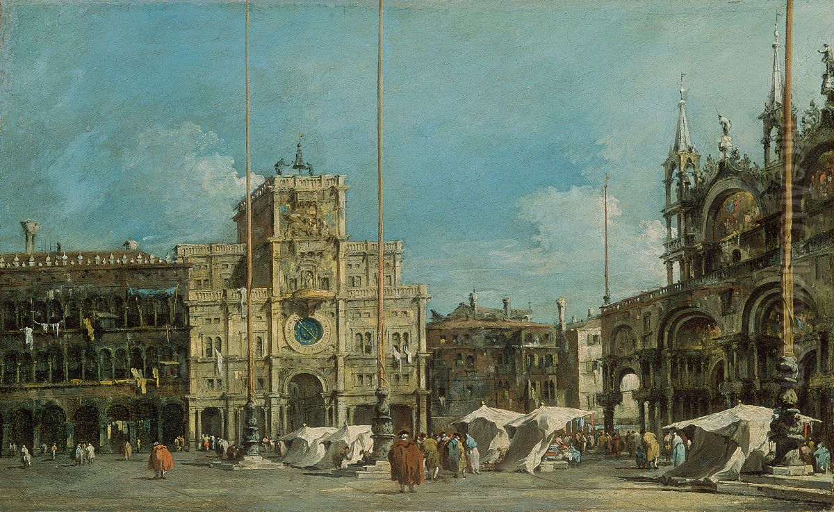 Der Uhrturm am Markusplatz Oil Painting by Francesco Guardi