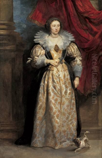 Bildnis Sebilla vanden Berghe Oil Painting by Sir Anthony Van Dyck