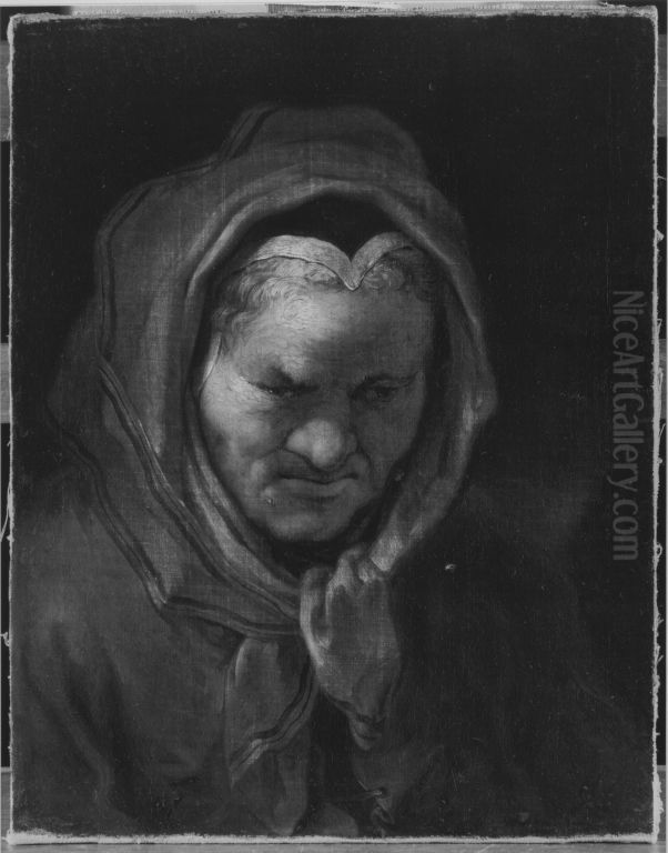 Grauhaarige Greisin Oil Painting by Januarius Zick