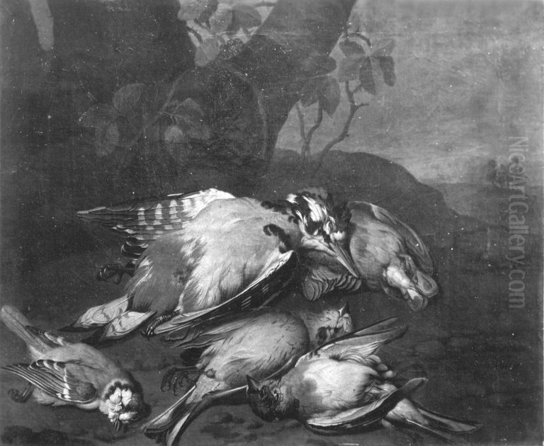 Vogeljagdbeute Oil Painting by Philipp Ferdinand de Hamilton