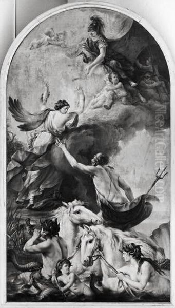 Neptun und Koronis Oil Painting by Christian Winck