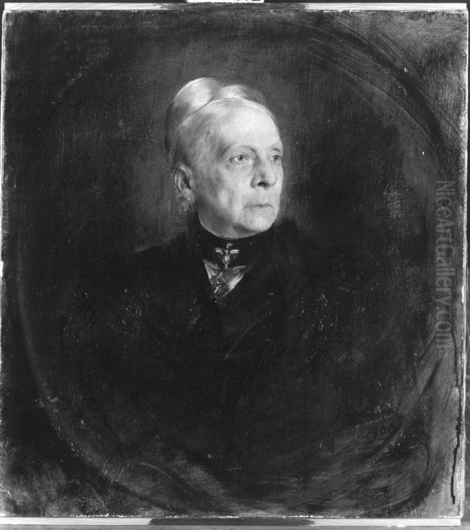 Tina Joest Oil Painting by Lenbach Franz Von