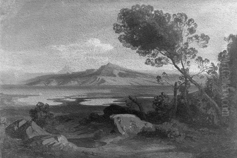 Der Kopais-See Oil Painting by August Loffler