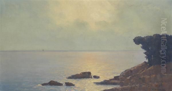 Marine Aux Recifs Oil Painting by Arsene Chabanian