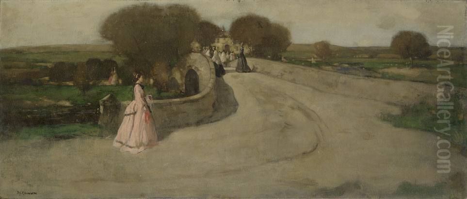 Die Brucke Oil Painting by David Young Cameron