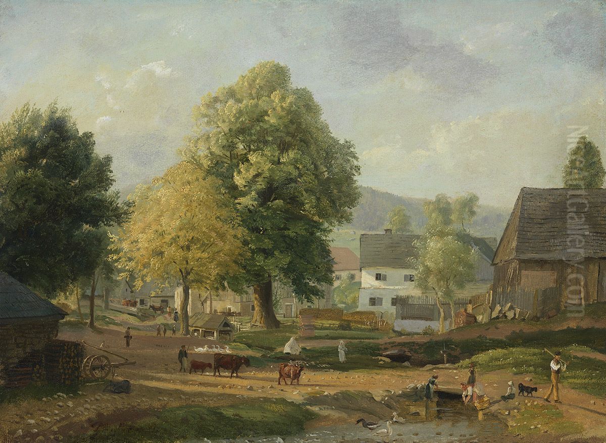 Breitenbrunn Oil Painting by Johann Christian Ziegler