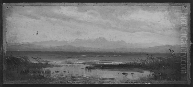 Chiemsee Oil Painting by Josef Wopfner