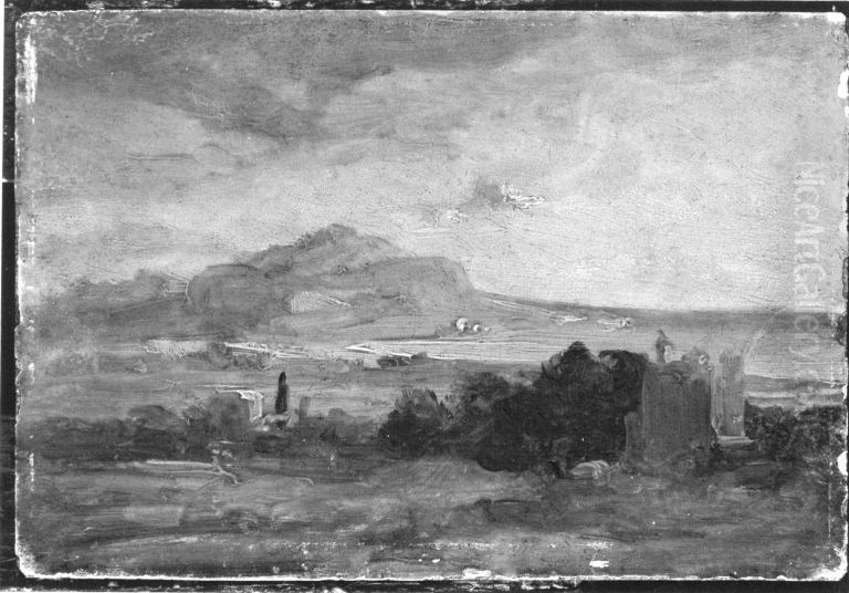 Blick auf den Monte Pellegrino mit Palermo Oil Painting by Carl Rottmann