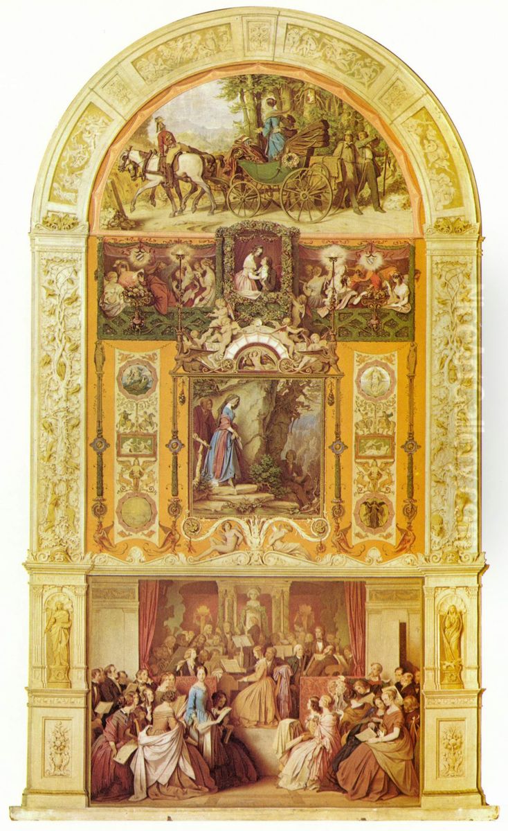 Symphonie Oil Painting by Moritz von Schwind