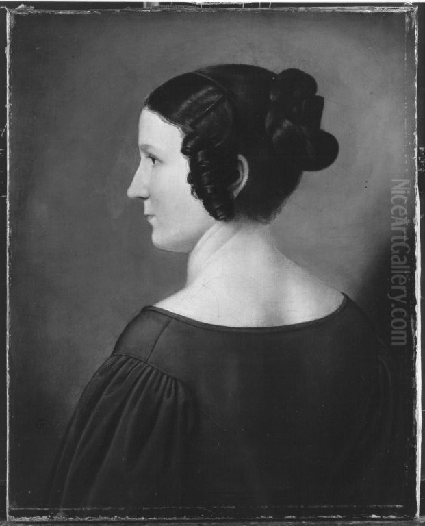 Fanny Olivier, geb. Heller Oil Painting by Friedrich von Olivier