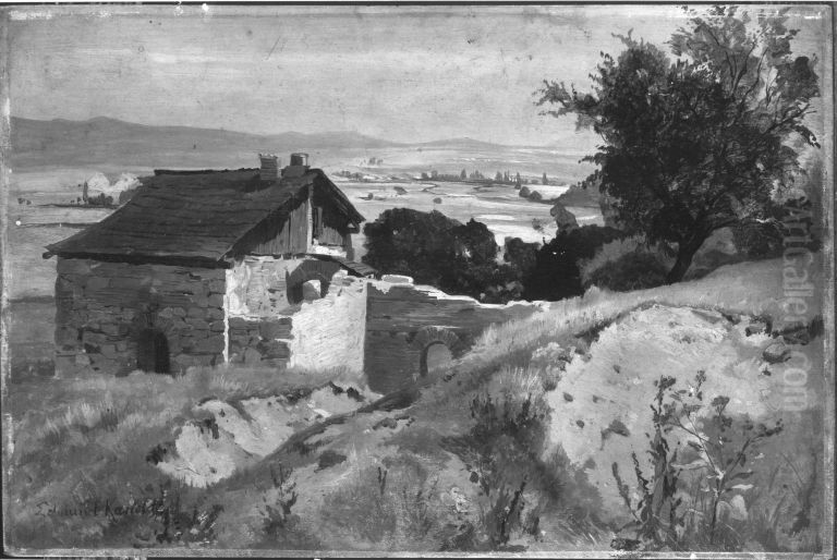 Landschaft bei Karlsbad Oil Painting by Edmund Friedrich Kanoldt