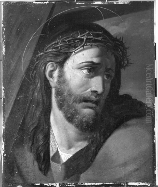 Kreuztragender Christus (nach Raffael) Oil Painting by Robert Von Langer