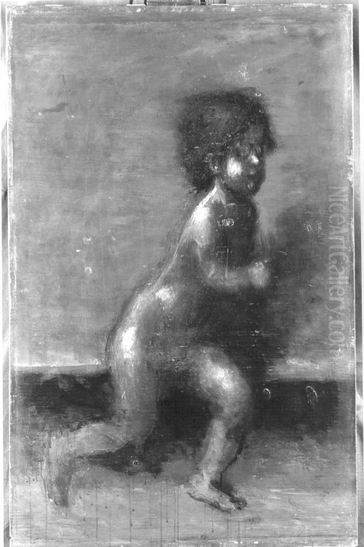 Putto Oil Painting by Hans von Marees