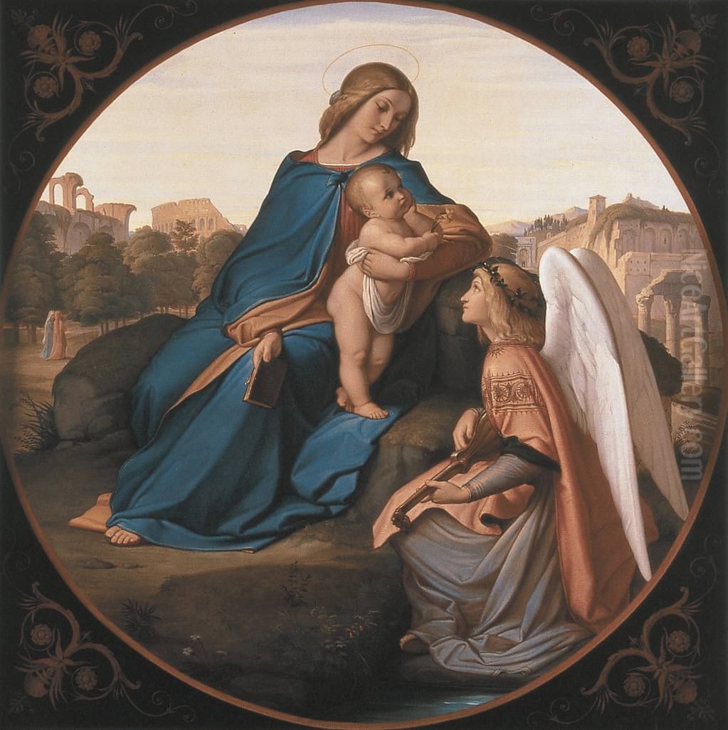 Madonna del Campidoglio Oil Painting by Eduard Von Steinle