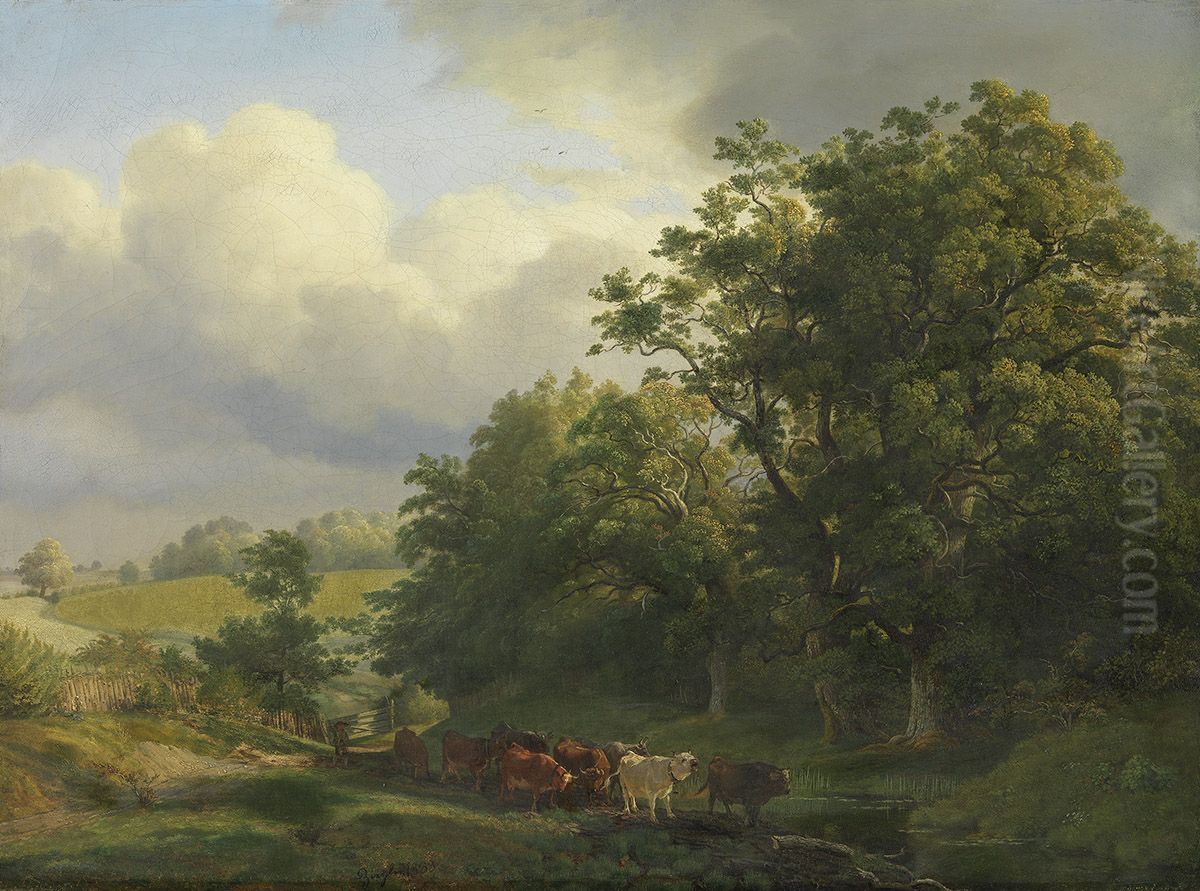 Ammertal Oil Painting by Johann Christian Ziegler