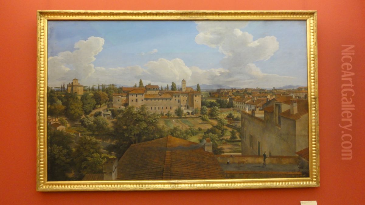 Ansicht von der Villa Malta nach Osten Oil Painting by Johann Christian Reinhart