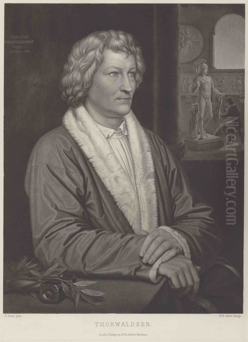 Thorwaldsen Oil Painting by Heinrich Maria von Hess