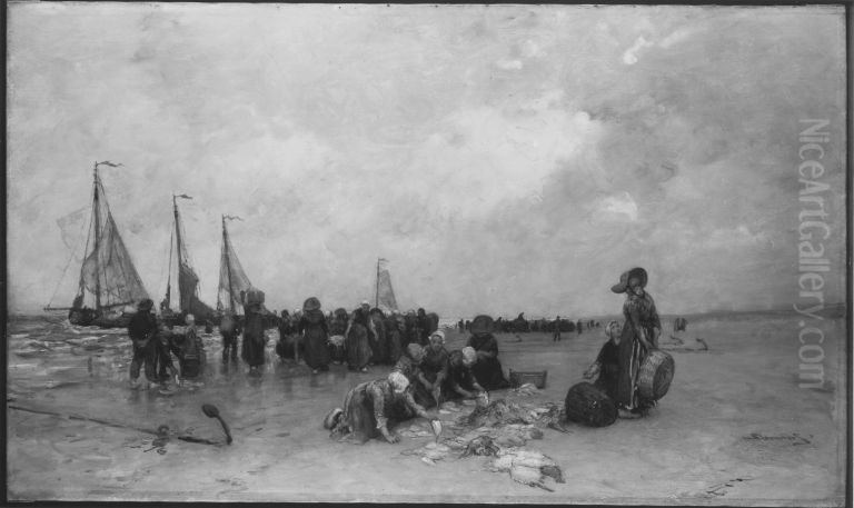 Frische Seefische Oil Painting by Bernard Blommers