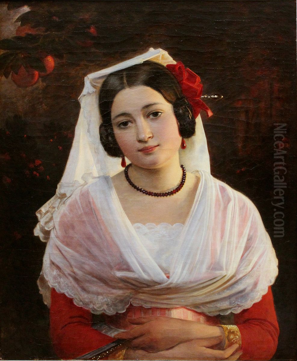 Felice Berardi from Albano Oil Painting by August Riedel