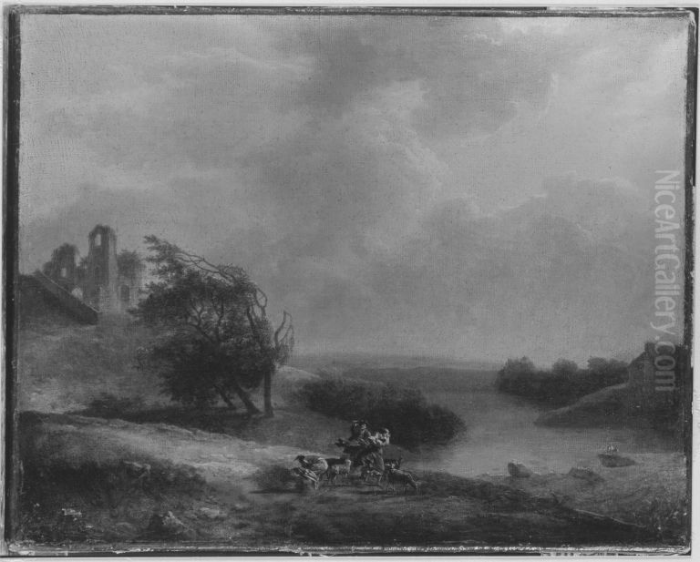 Strandlandschaft Oil Painting by Nicolas-Antoine Taunay