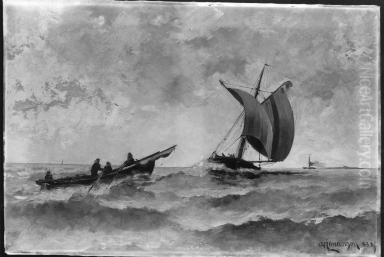 Seestuck Oil Painting by Arvid Johanson