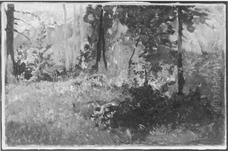 Waldinneres Oil Painting by Joseph Wenglein