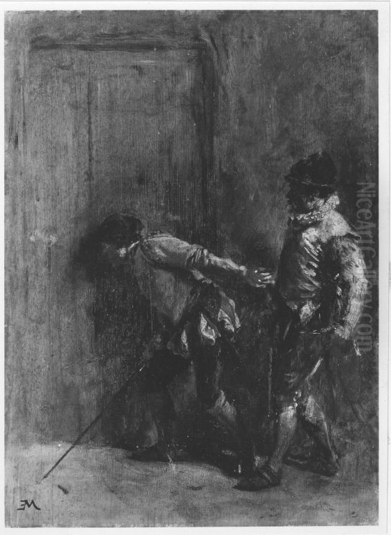 Die Bravi Oil Painting by Jean-Louis-Ernest Meissonier