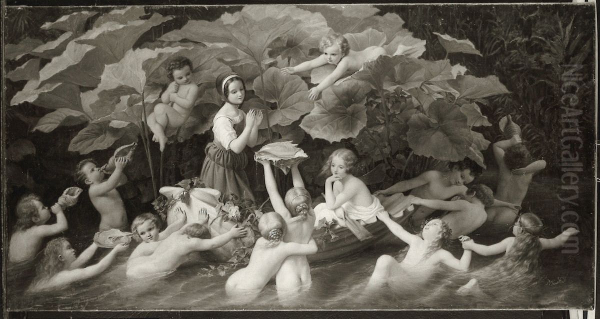 Die Elfen Oil Painting by Eduard Steinbruck