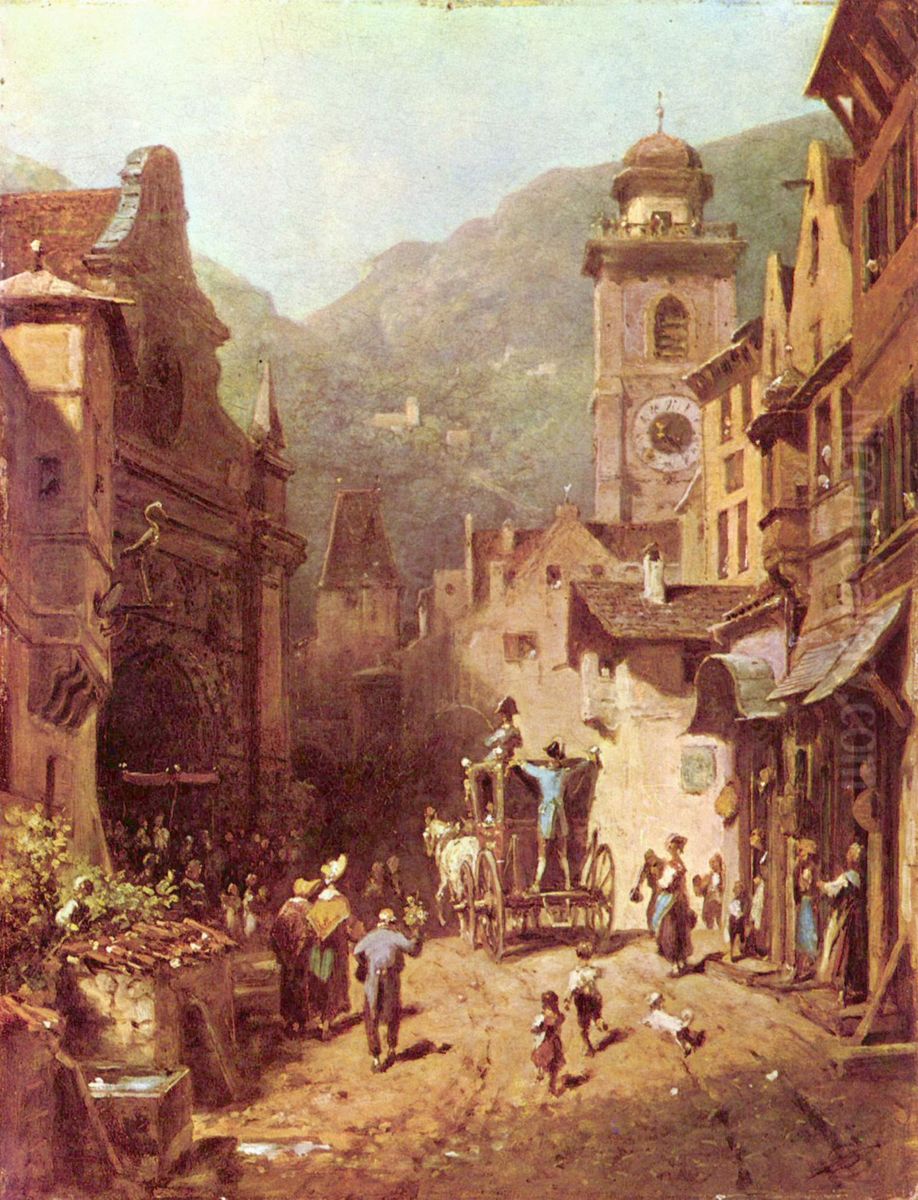 Der Besuch des Landesvaters Oil Painting by Carl Spitzweg