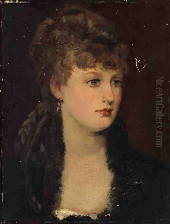 Bildnis einer Dame Oil Painting by Hans Makart