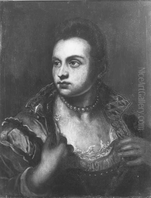 Kleopatra (nach Tintoretto) Oil Painting by Lenbach Franz Von