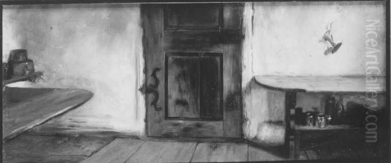 Interieurstudie Oil Painting by Toby Edward Rosenthal