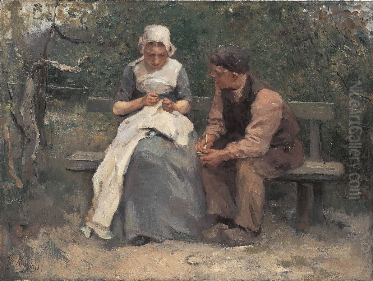 Fruhling Oil Painting by Albert Neuhuys