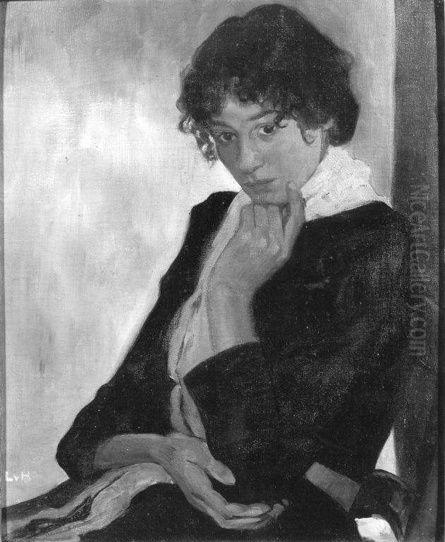 Madchenbildnis Oil Painting by Ludwig Von Hofmann